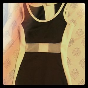 Blk & white mini dress